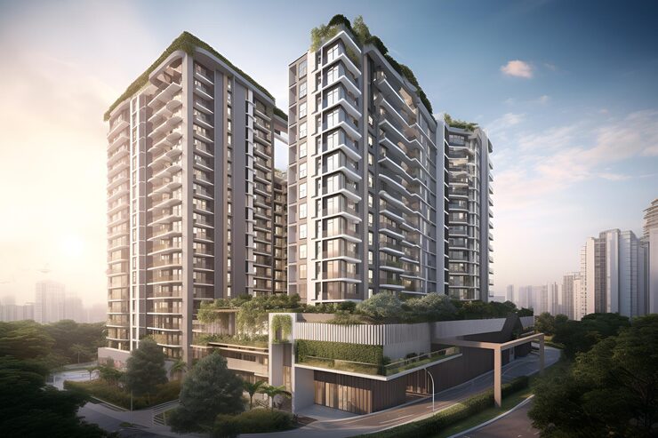 Artist's impression of a residential building