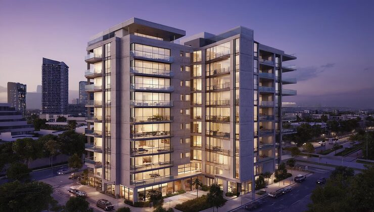 Artist's impression of a residential building