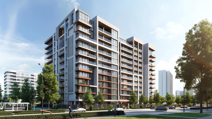 Artist's impression of luxury apartments at Neopolis, Kokapet