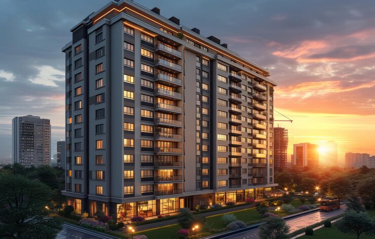 Artist's impression of a residential building