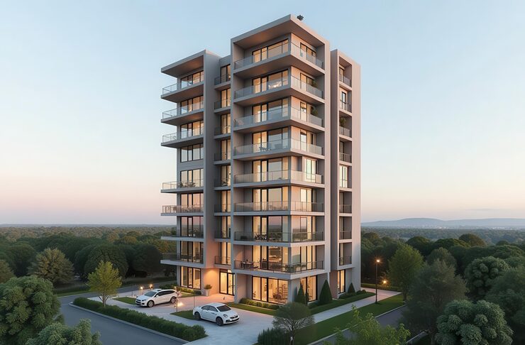 Artist's impression of a residential building