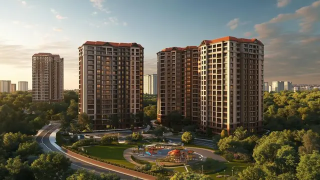 Artist's impression of premium apartments in Kompally