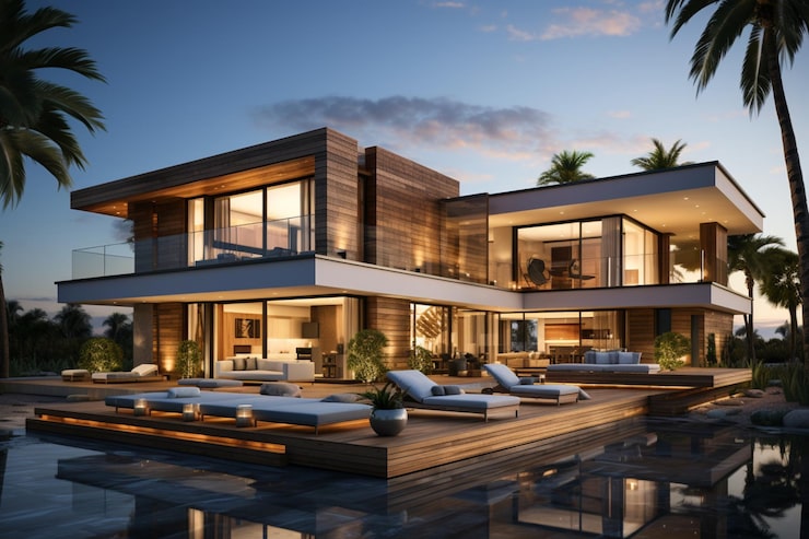 Artist's impression of luxury villas in Hyderabad